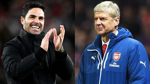 Mikel Arteta in action as Arsenal's coach