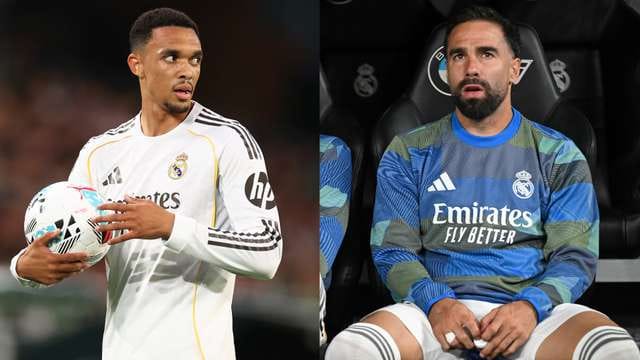 Alexander-Arnold and Carvajal in a split image
