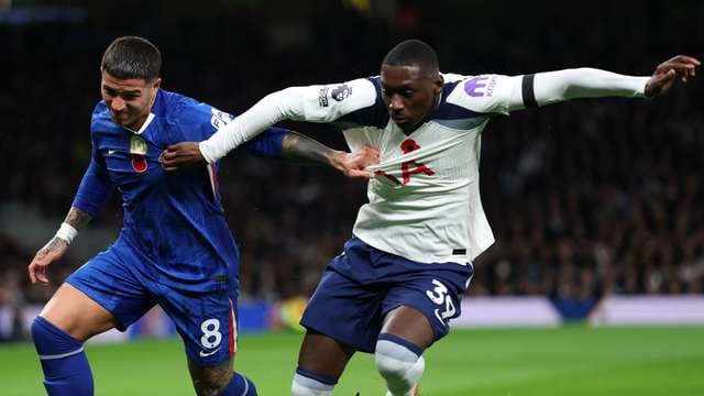 Chelsea in a Premier League match against Tottenham Hotspur