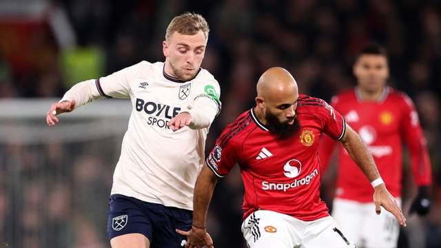 Manchester United in action against West Ham United