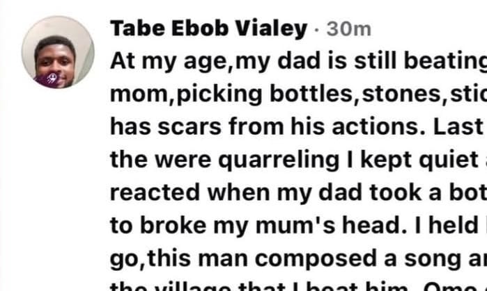 Nigerian Son Speaks Out Against Father's Domestic Violence