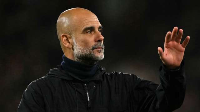 Pep Guardiola in action with Manchester City