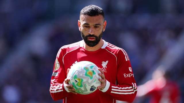 Egyptian forward Mohamed Salah representing Liverpool.