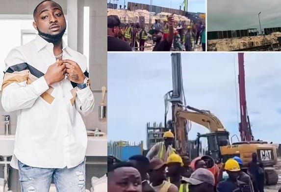 I bought the land N4bn but now its’s worth N8b - Davido reveals as he visits construction site of his Eko Atlantic mansion (video)
