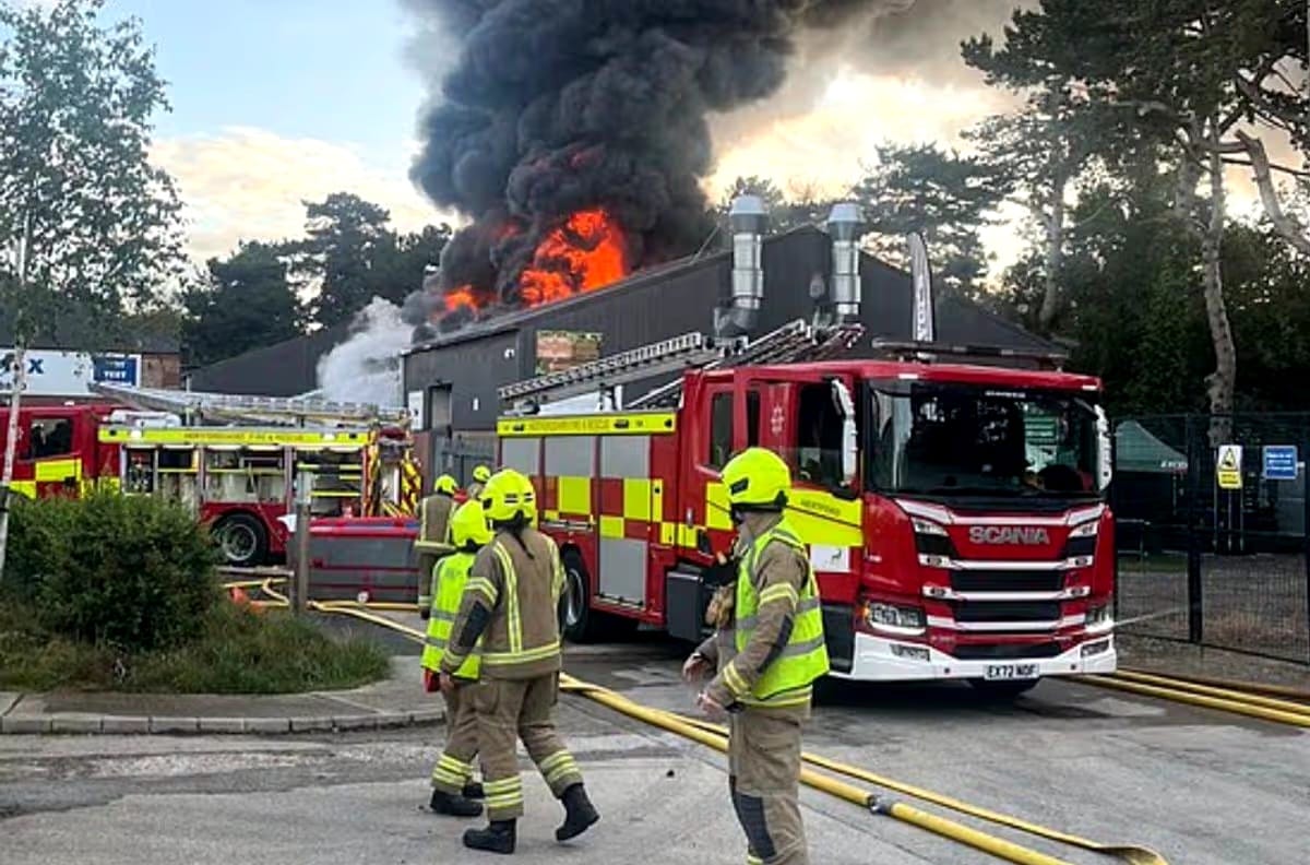 Fire rips through children
