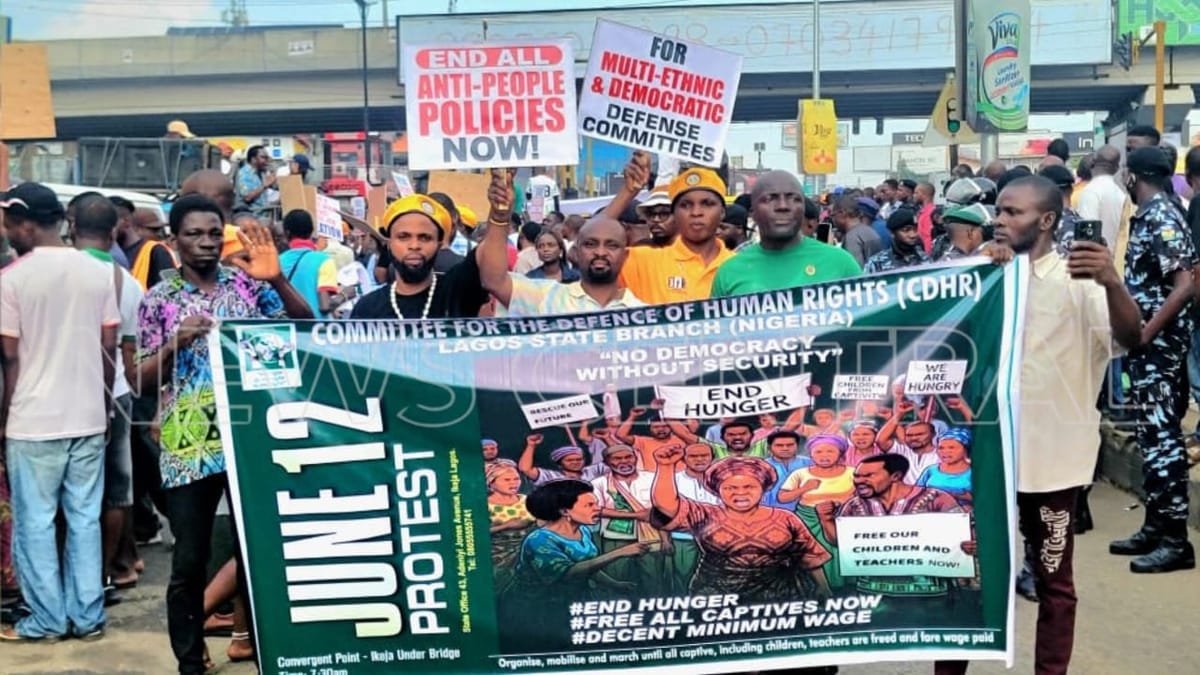 The protest is part of the #EndBadGovernance movement, which has been mobilizing protests across several states against economic hardship and governance failures