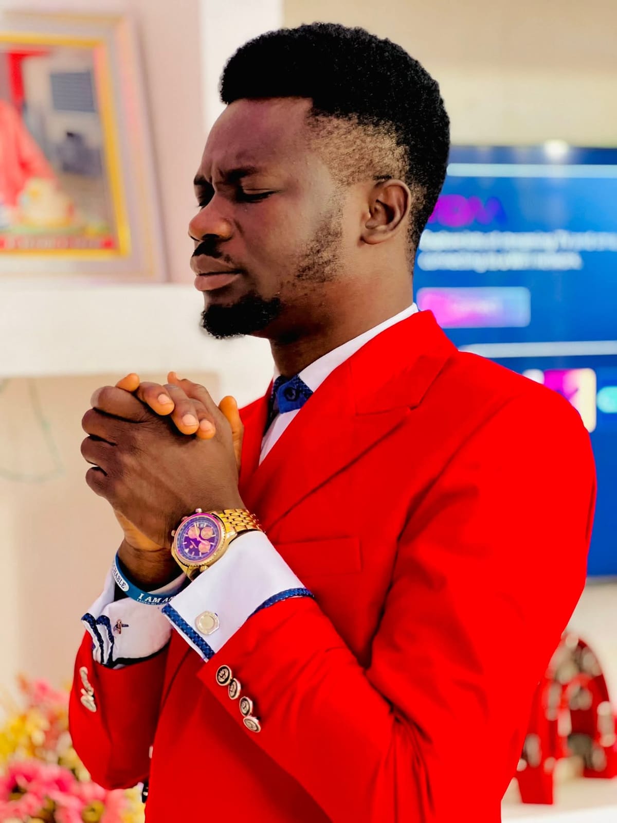 Pastor Philip shared photos of their ordeal on Facebook