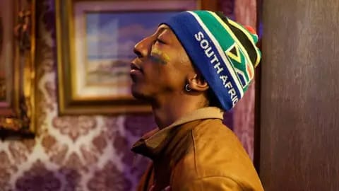 AFP via Getty Images A South African football supporter reacts during the opening football match of the 2026 FIFA World Cup, at Kitcheners in Braamfontein, in Johannesburg