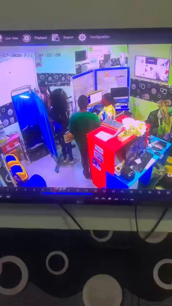 Viral CCTV: Lady Appeals for Help to Identify Man Who Stole Library Office Phone in Lagos