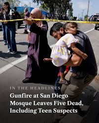 US Teen Gunmen Kill Five at California Islamic Centre, Probe Launched