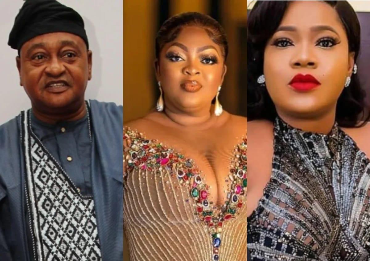 Nollywood stars Jide Kosoko, Eniola Badmus, and Toyin Abraham, key members of the APC Lagos Entertainment and Creative Economy Directorate.