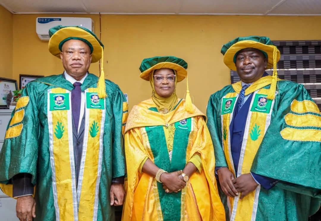 Dignitaries and officials attending the combined convocation ceremony at Ekiti State College of Technology, Ijero-Ekiti.
