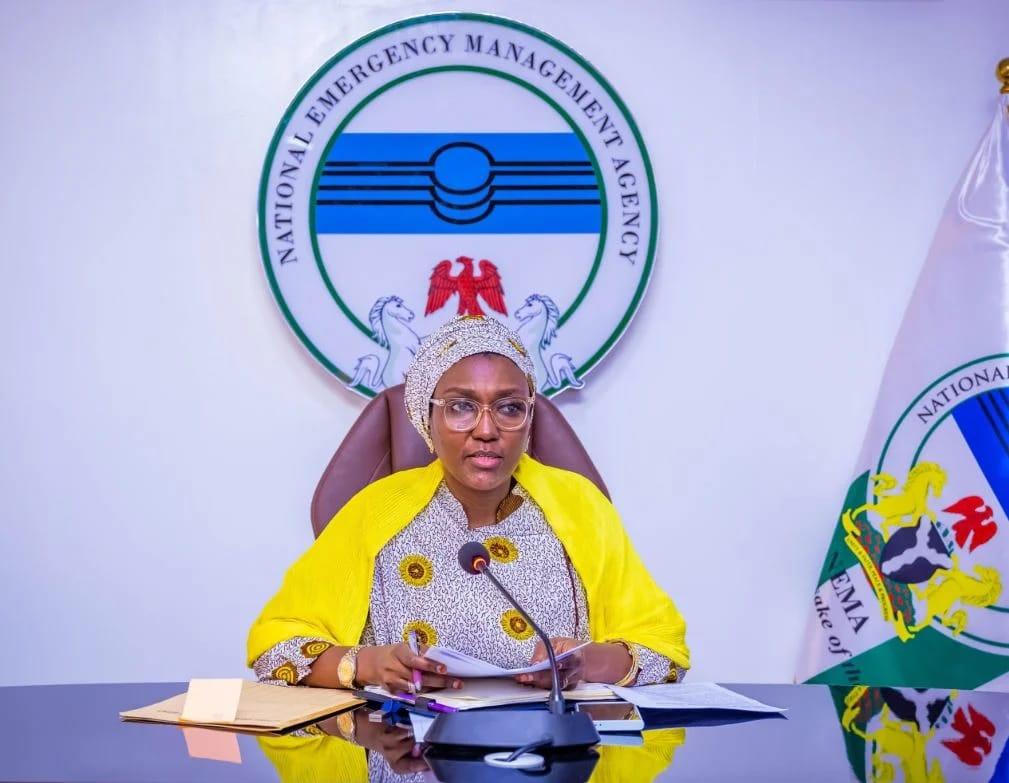 Director-General, NEMA, Zubaida Umar, during the activation of the National Emergency Operations Centre