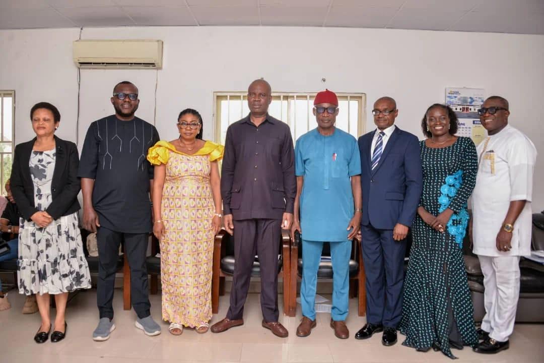 Members of the newly inaugurated Abia State anti-corruption steering committee pose for a group photograph after the ceremony in Umuahia.