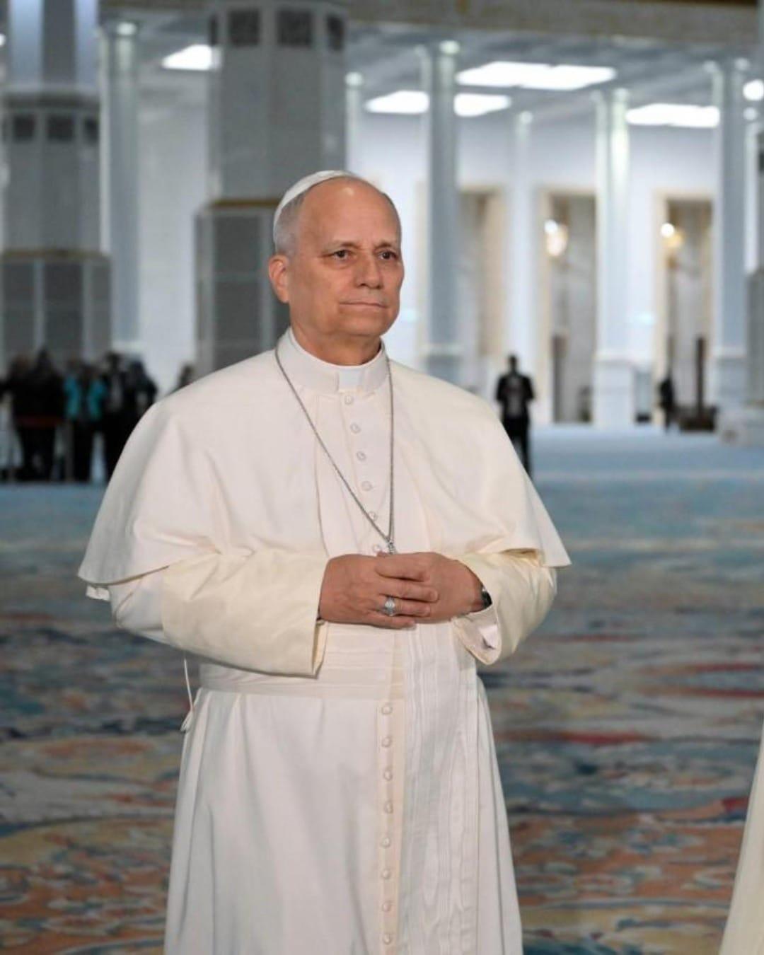 Pope Leo XIV during a past visit to the Grand Mosque of Algiers.