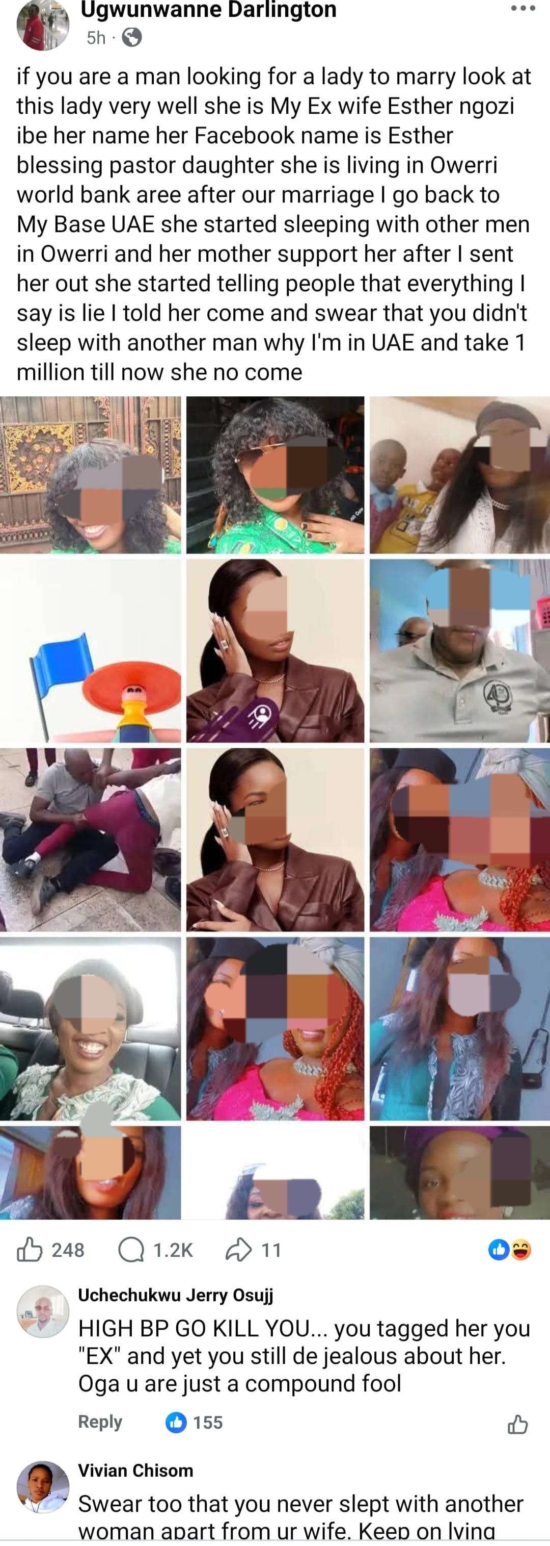UAE-Based Nigerian Man Publicly Brands Ex-Wife Unfaithful, Warns Suitors