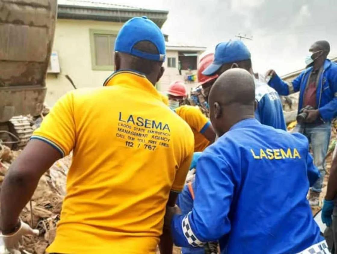 Members of the Lagos State Emergency Management Agency (LASEMA) on duty.