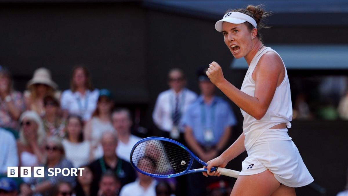A broadcast graphic displaying the live coverage of the Wimbledon 2026 women's singles final.