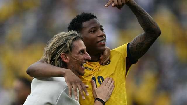 Action from the World Cup 2026 Match 56, featuring Ecuador and Germany.