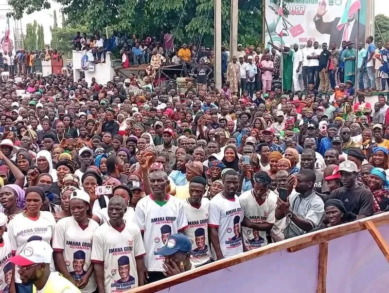 A crowd of party stakeholders and supporters gathered at the PDP premises in Lafia for the official campaign flag-off.