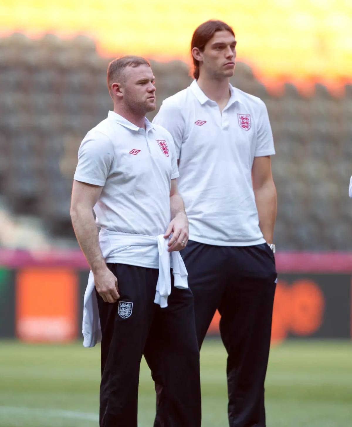 Football stars Wayne Rooney and Andy Carroll, now embroiled in a public dispute over autobiography claims.