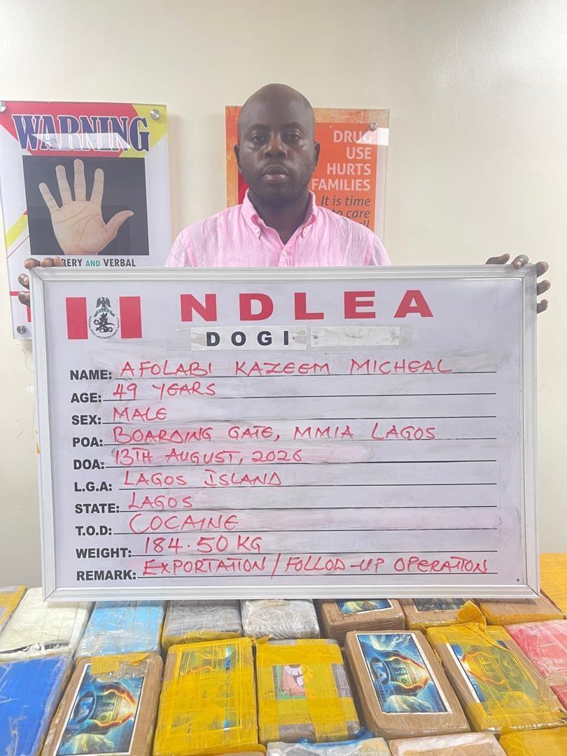 Afolabi Kazeem Michael, popularly known as 'KC Luxury,' the alleged drug kingpin arrested by NDLEA.