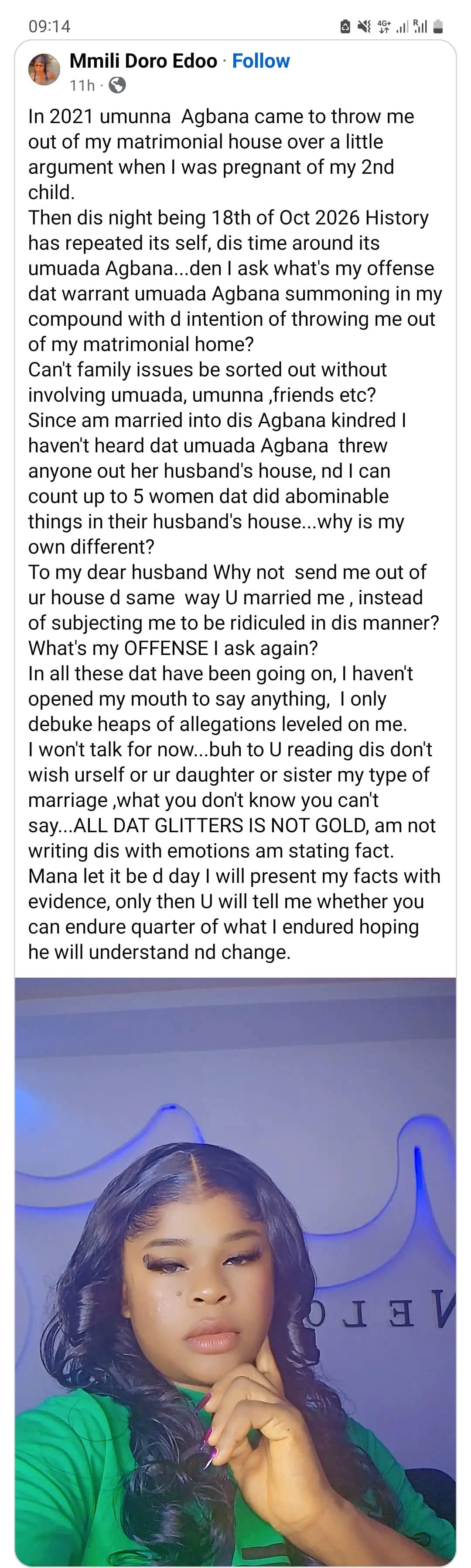 Mmili Doro Edoo, the Nigerian woman who called out her husband and his kinsmen.