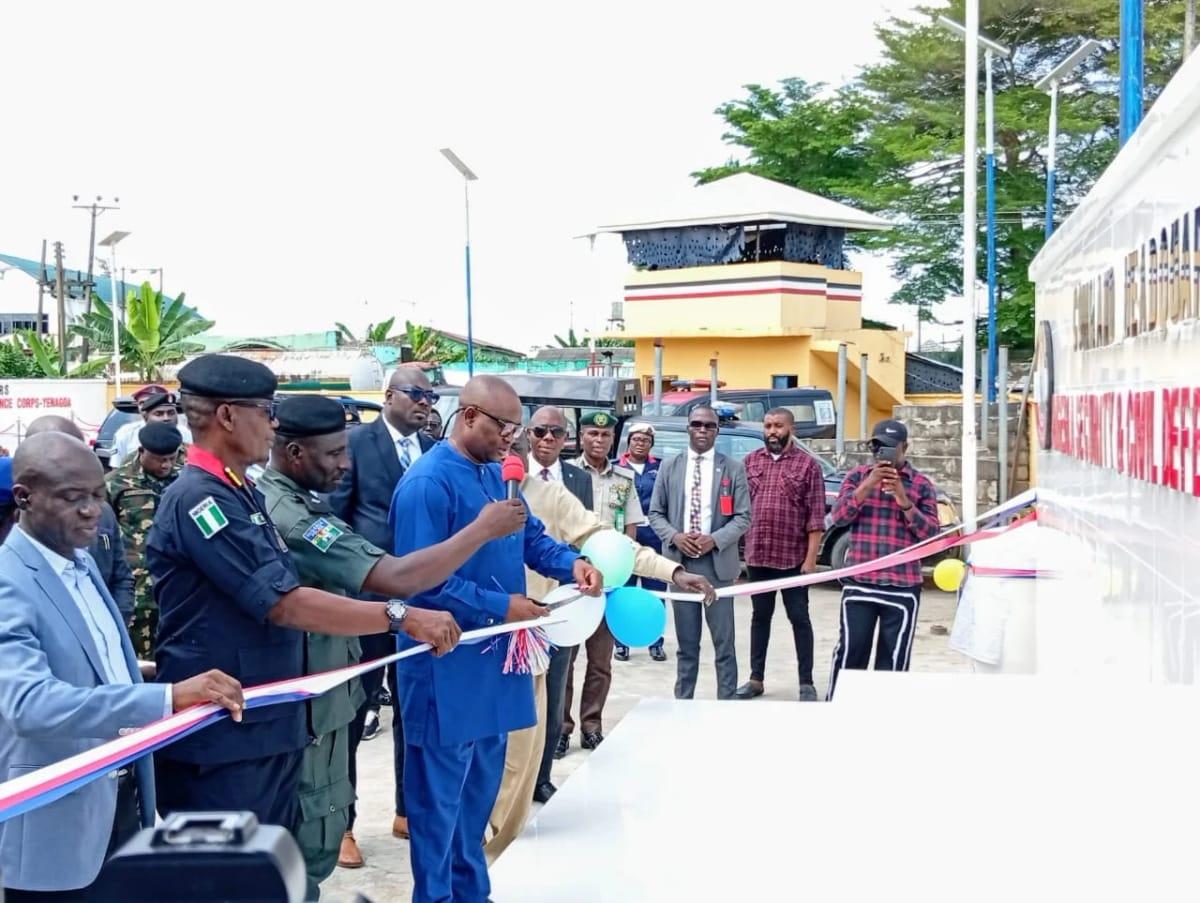 Newly constructed infrastructure at the NSCDC Bayelsa Command headquarters in Yenagoa.