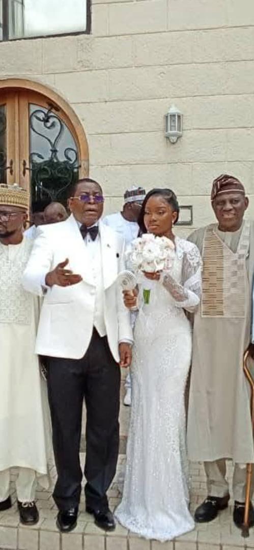 The newlywed couple, Senator Dangana Ocheja and Winifred, at their wedding celebration.