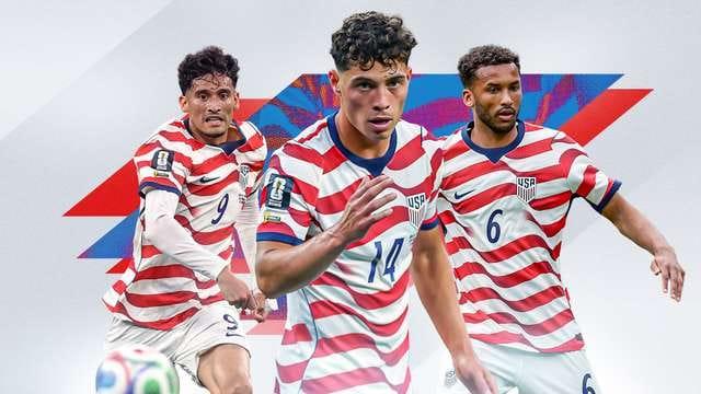 Another graphic illustrating a possible USMNT lineup for the upcoming match.