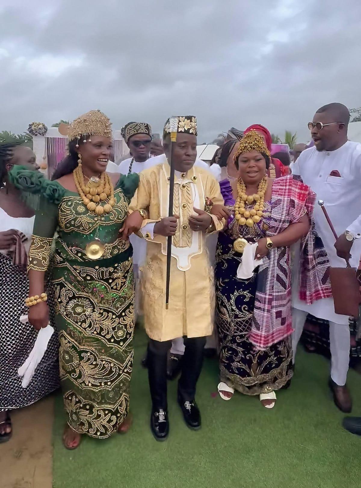 Guests and well-wishers gathered at the Community Primary School Field for the wedding.