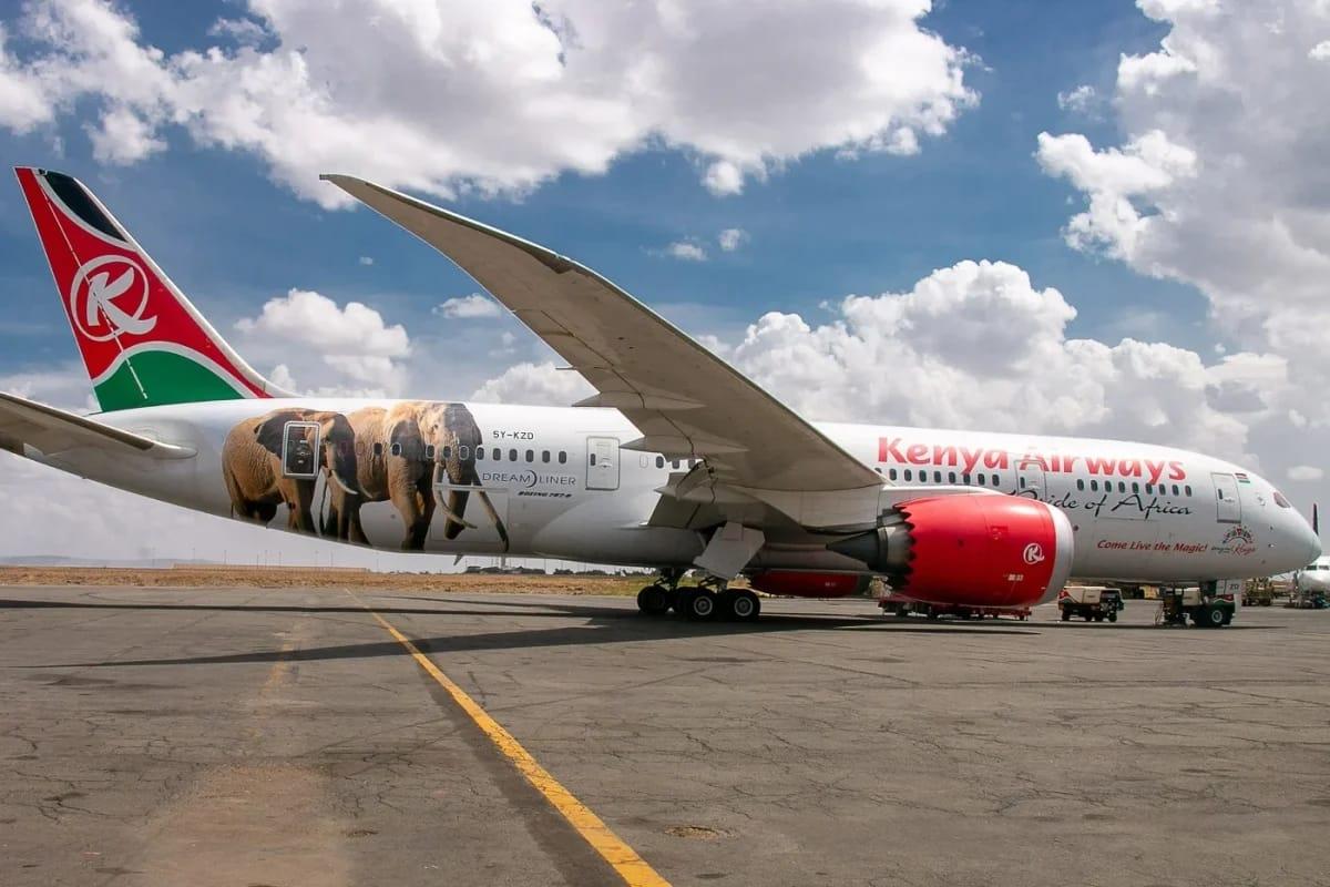 Representation of a passenger aircraft, highlighting the setting of the recent incident involving a deceased passenger on a Lagos-bound flight.