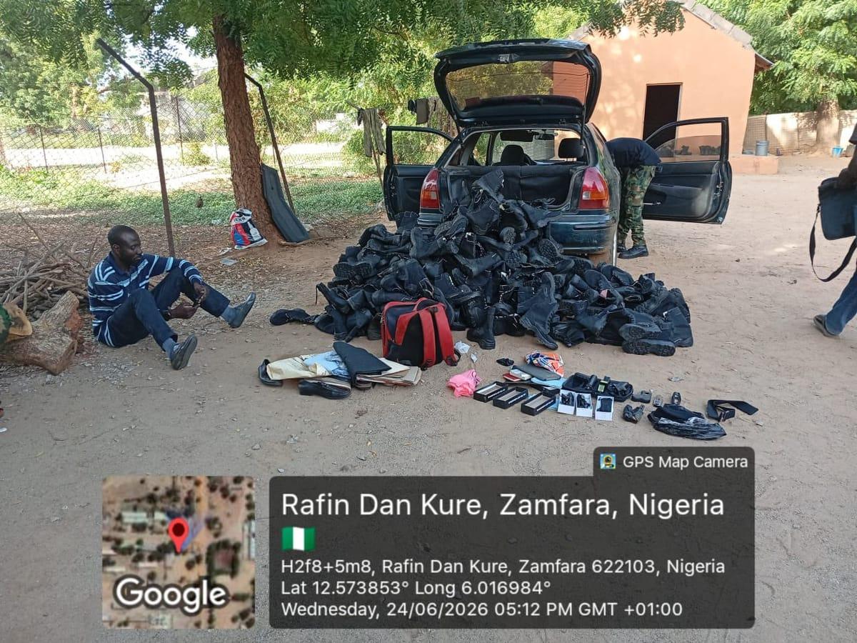 The Honda Civic vehicle used by the alleged terrorist logistics supplier, parked after interception.
