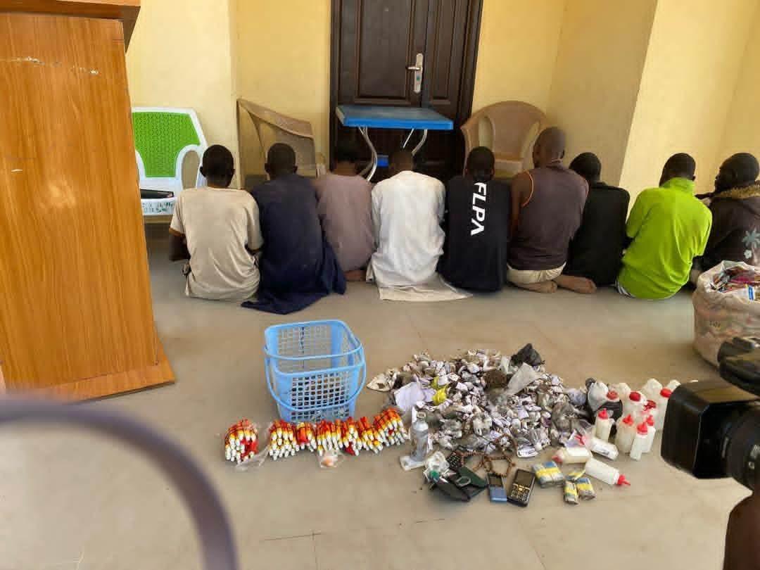 Suspected items recovered by troops during operations in Yobe State.