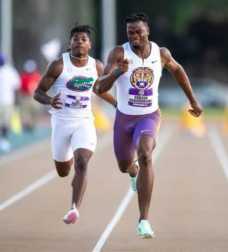 Godson Oghenebrume during his track and field days