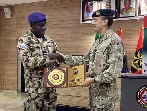 UK's Deputy Chief of Defence Staff, Lt Gen Sir Charlie Collins, during his assessment visit to Borno State.