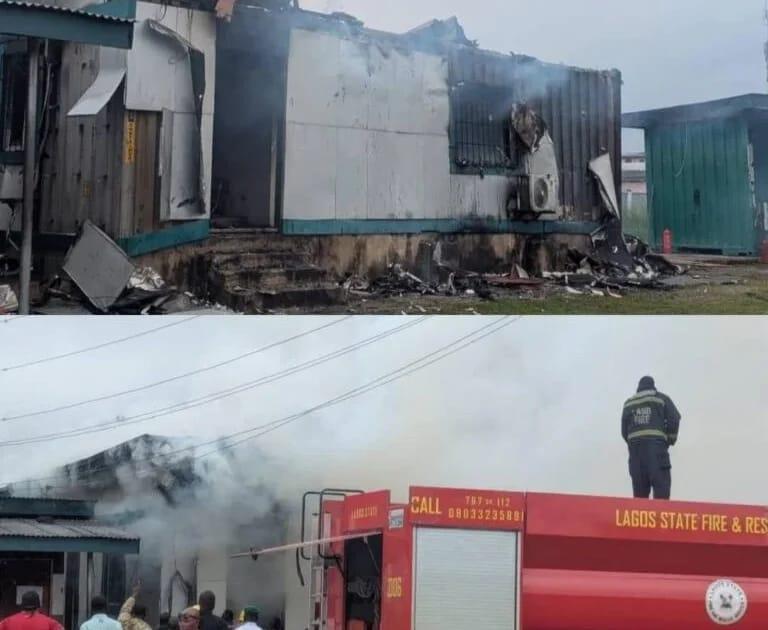 Apapa Customs Command Building Catches Fire in Lagos