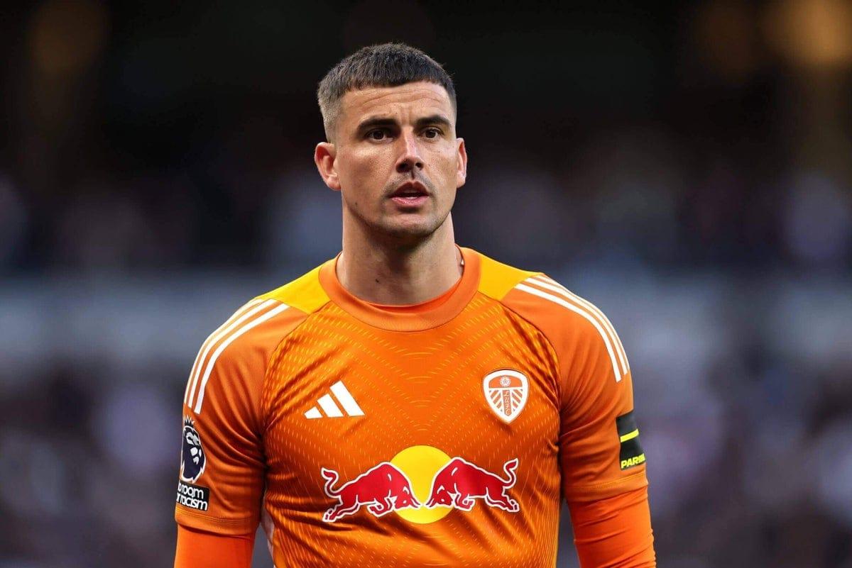 Goalkeeper Karl Darlow in action during a professional football match.