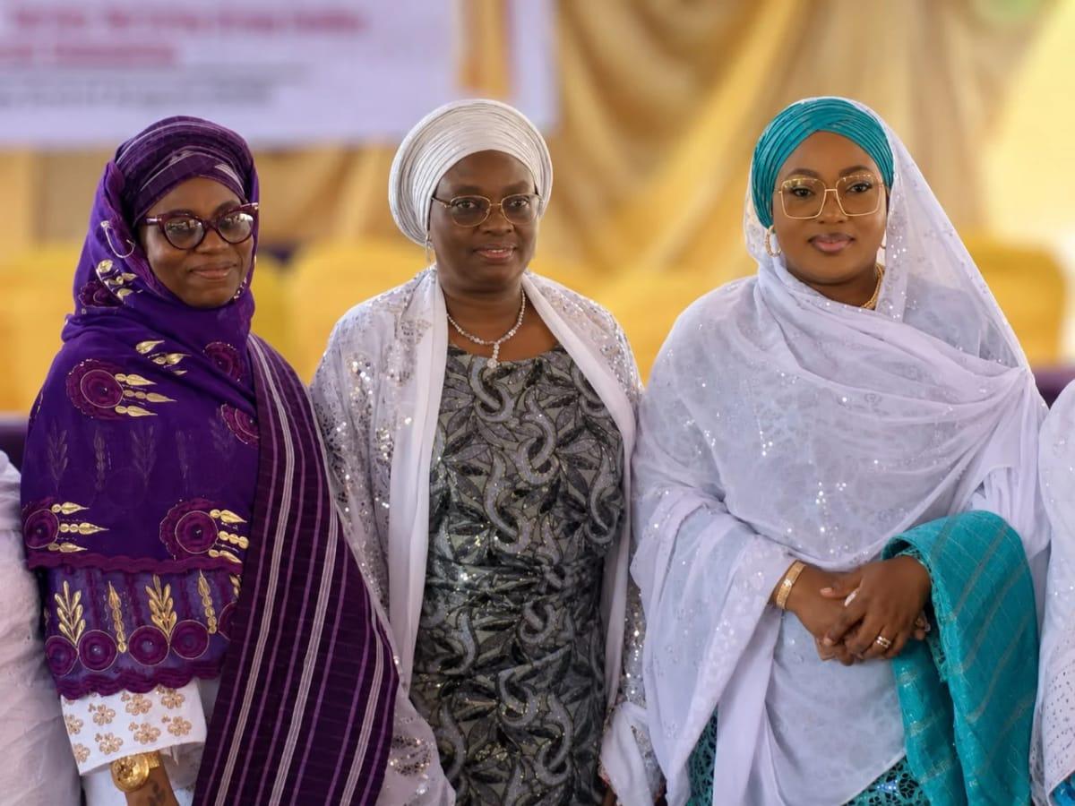 Wife of Olowu of Owu Kingdom, Abeokuta, Olori Khadijah Matemilola, the Ogun State Deputy Governor, Engr Noimot Salako-Oyedele the Iya Sunnah of Egba land and 2027 PDP deputy governorship candidate, Dr Lateefah Sowunmi-Kolapo at the event.