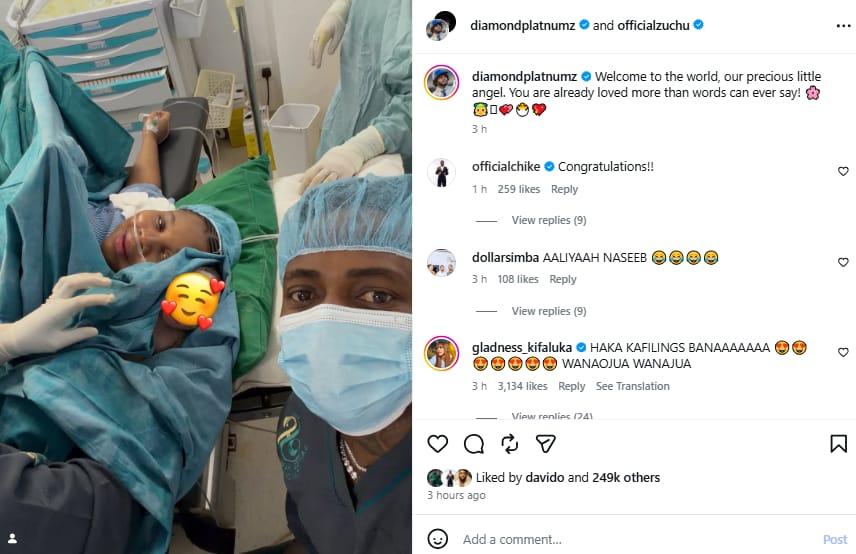 The Tanzanian singing couple shares a heartwarming moment with their baby