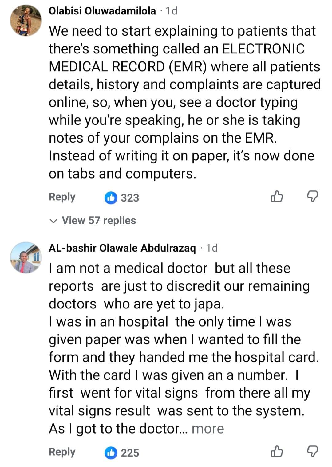 A healthcare provider engaged in a discussion, possibly with a patient or colleague.