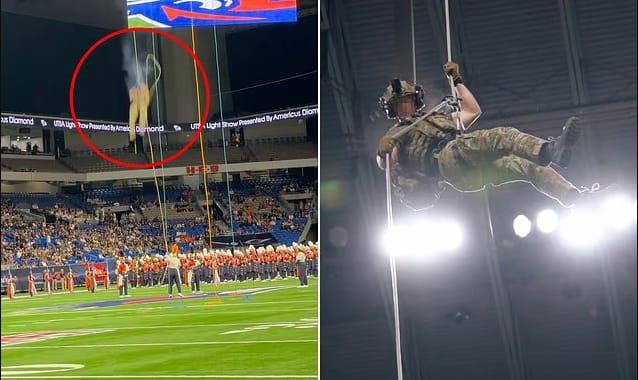 US Airman Dies in Tragic 170-Foot Fall During San Antonio College Football Demo
