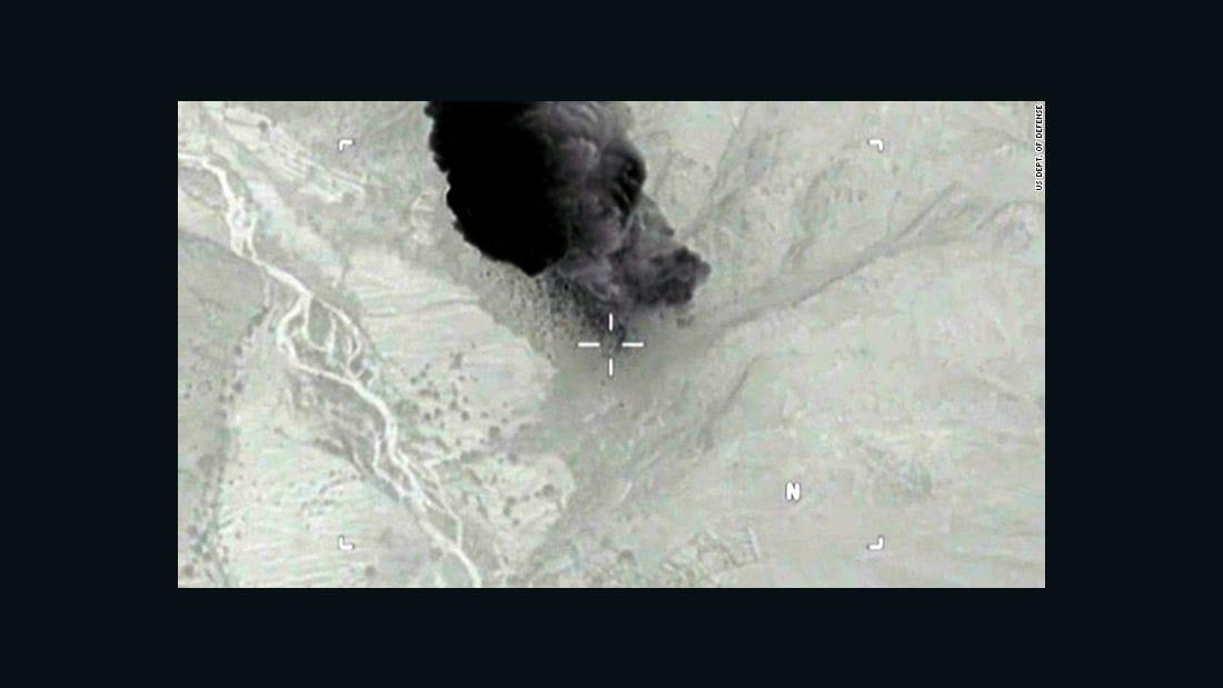 A close-up view of the GBU-43/B Massive Ordnance Air Blast (MOAB) bomb.