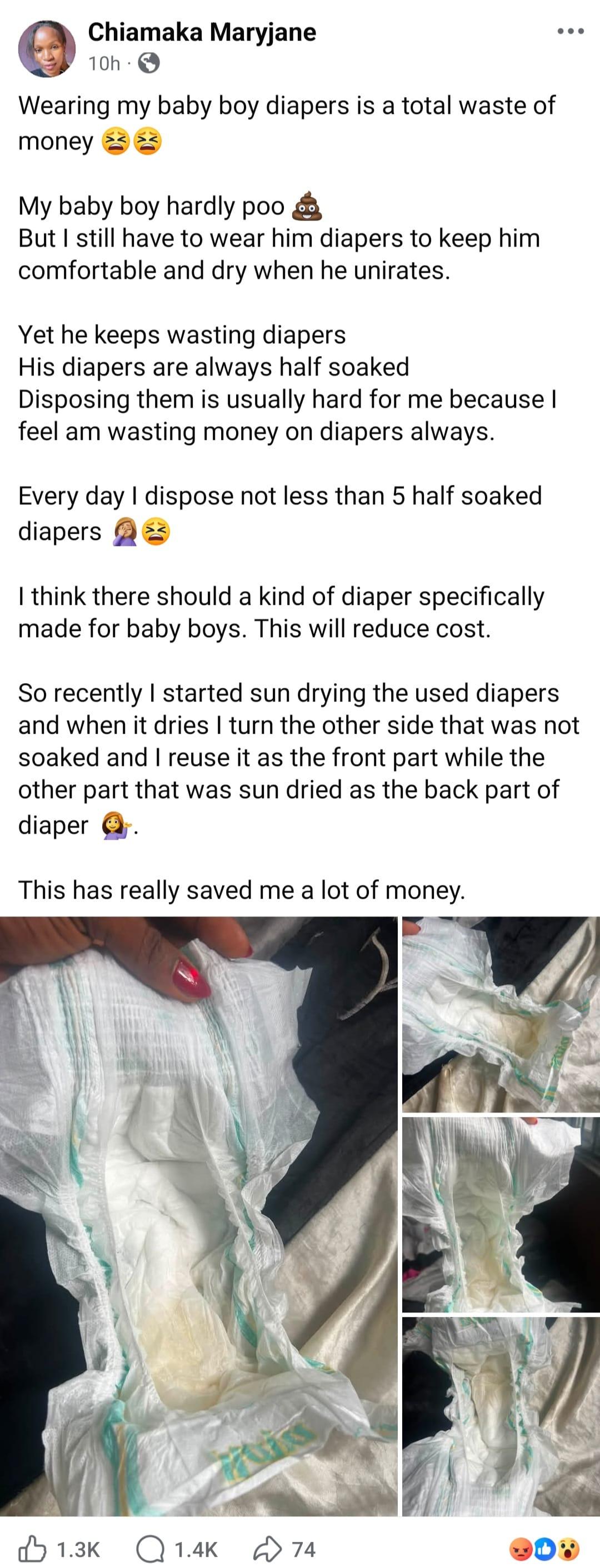 Chiamaka's Facebook post attracted attention from women worldwide, prompting a heated debate