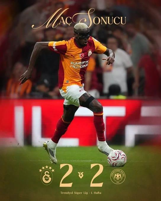 Osimhen celebrates his goal against Çorum