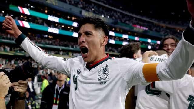 Players from Czechia and Mexico competing for the ball in a World Cup 2026 Group A fixture.