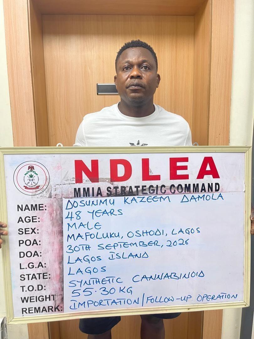 Consignments of Colorado, a synthetic cannabinoid, intercepted at the Lagos airport.