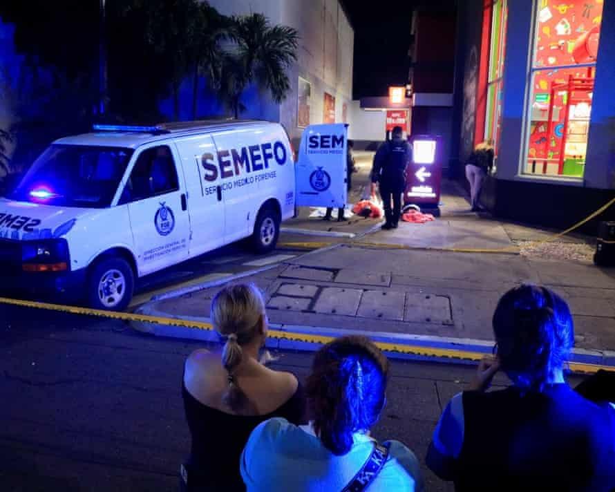 Scene of the shooting in Culiacán, Sinaloa