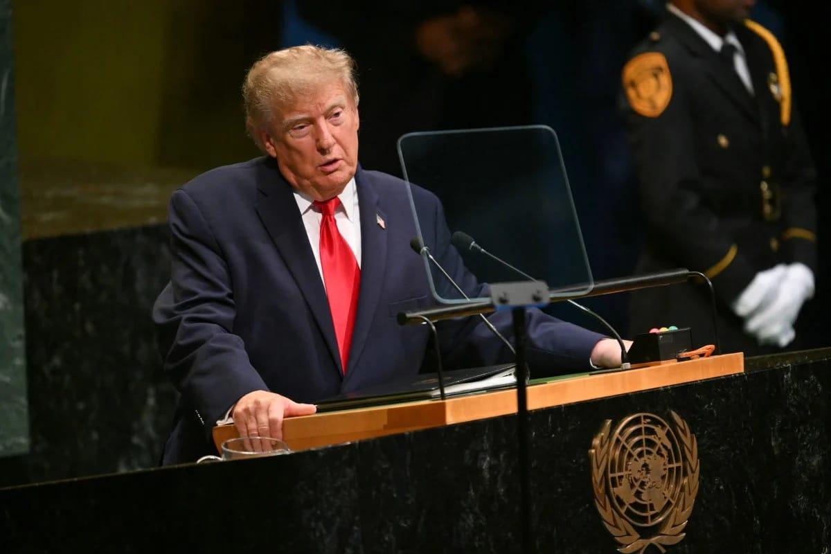Donald Trump delivers remarks at the 81st United Nations General Assembly in New York on September 22, 2026.