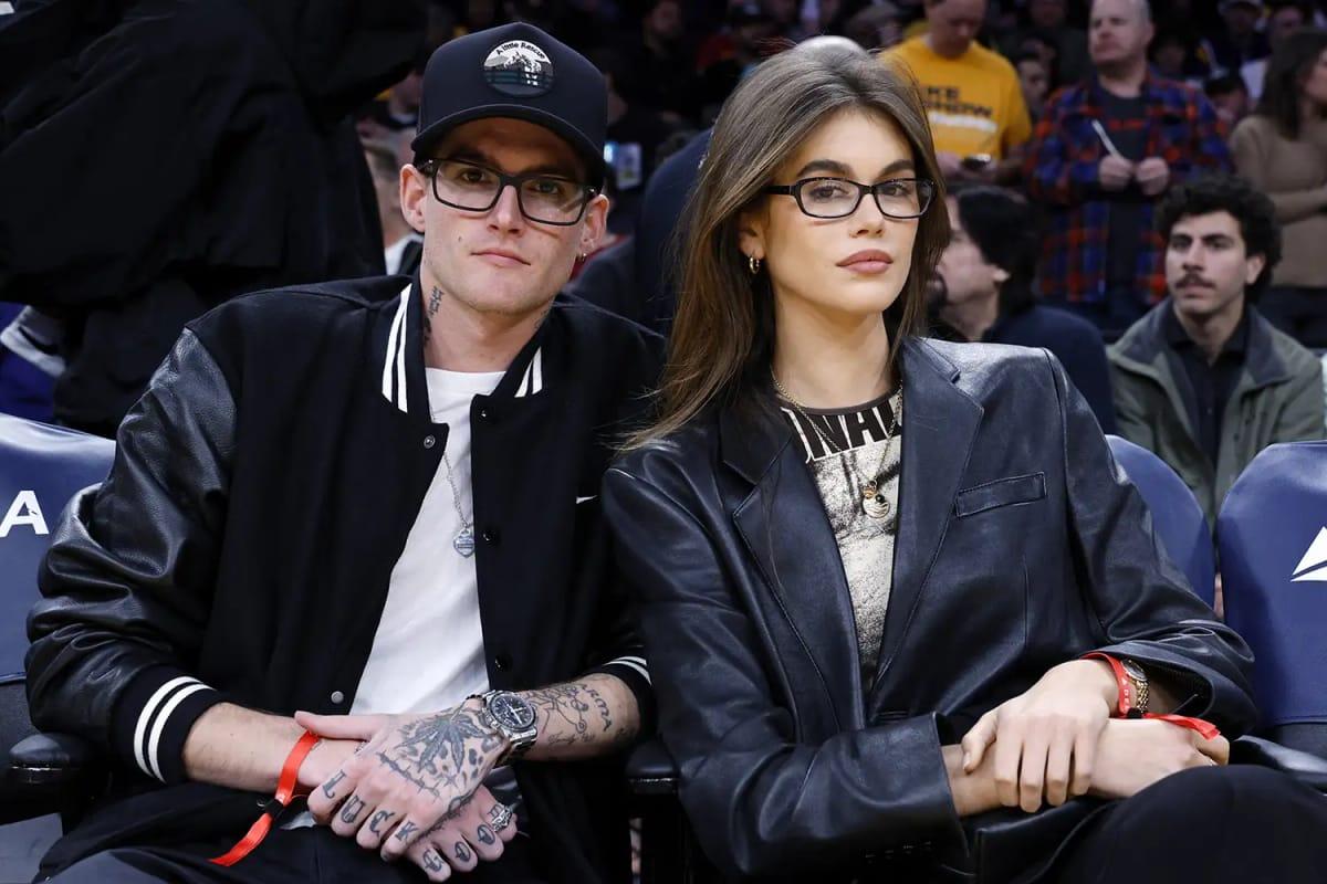 Presley Gerber (left) and Kaia Gerber pictured together in 2024.